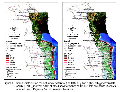 SPATIAL DISTRIBUTION OF SOME CHEMICAL CHARACTERISTICS OF AN ACID SULFATE SOIL-AFFECTED BRACKISHWATER PONDS IN THE COASTAL AREA OF LUWU REGENCY SOUTH SULAWESI PROVINCE